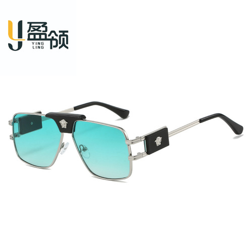 New metal driving sunglasses cross-border fashion sense foreign trade glasses anti-glare European and American style retro sunglasses