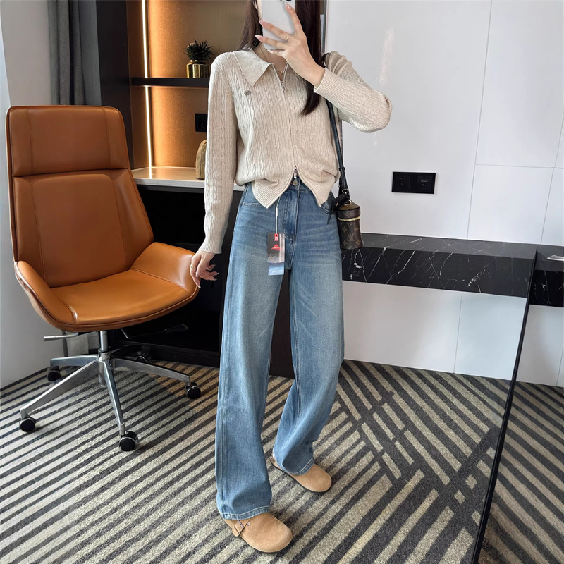 Spring Is Not Too Late for These Magic Pants! Four-Way Stretch Narrow Wide-Leg Jeans for Women, New High-Waisted Loose Straight Pants for Spring Spring Is Not Too Late for These Magic Pants! Four-Way Stretch Narrow Wide-Leg Jeans for Women, New High-Waisted Loose Straight Pants for Spring
