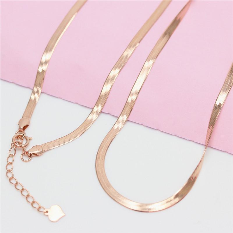 Xingfu Ao Russian purple gold simple fashion generous foreign style exquisite high-grade bracelet snake bone rose gold necklace Xingfu Ao Russian purple gold simple fashion generous foreign style exquisite high-grade bracelet snake bone rose gold necklace