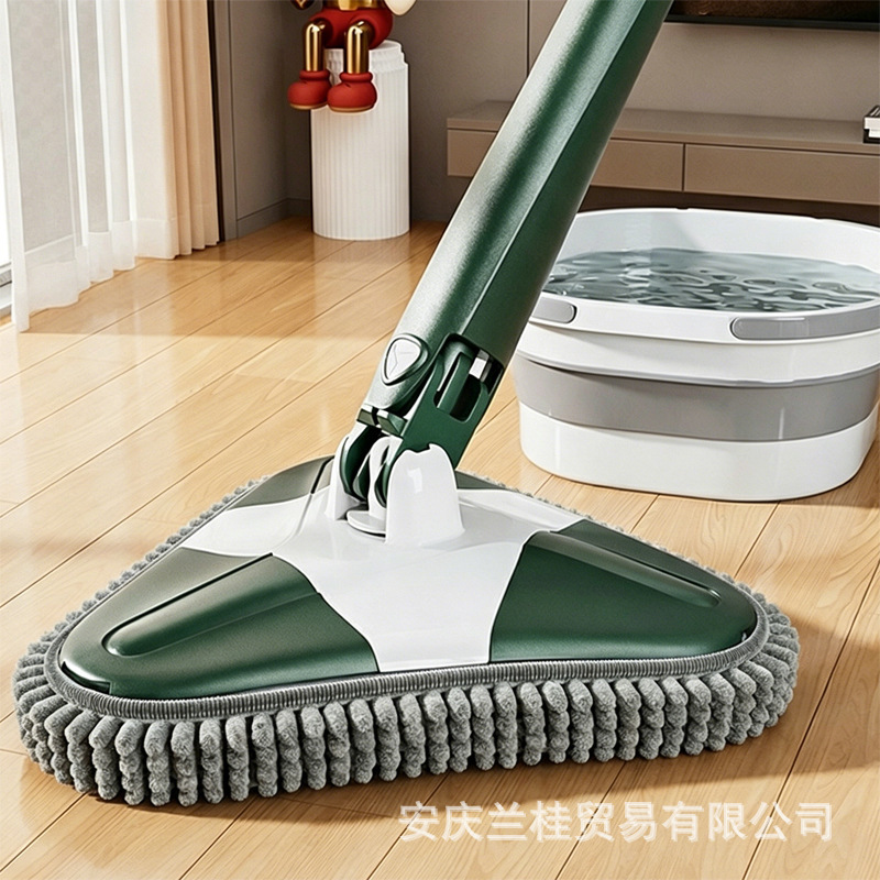 Enjoy the Beauty of a Triangular Chenille Mop for Cleaning, No-Hand-Wash Required, for Wiping Walls and Tiles, Self-Wringing, One-Swipe-Clean, Household Use Enjoy the Beauty of a Triangular Chenille Mop for Cleaning, No-Hand-Wash Required, for Wiping Walls and Tiles, Self-Wringing, One-Swipe-Clean, Household Use