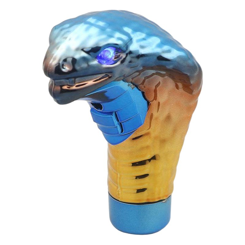 Cabeza de engranaje de modificación de coche al por mayor cabeza de engranaje de Cobra de coche con luz LED cabeza de serpiente cabeza de engranaje barra de tracción