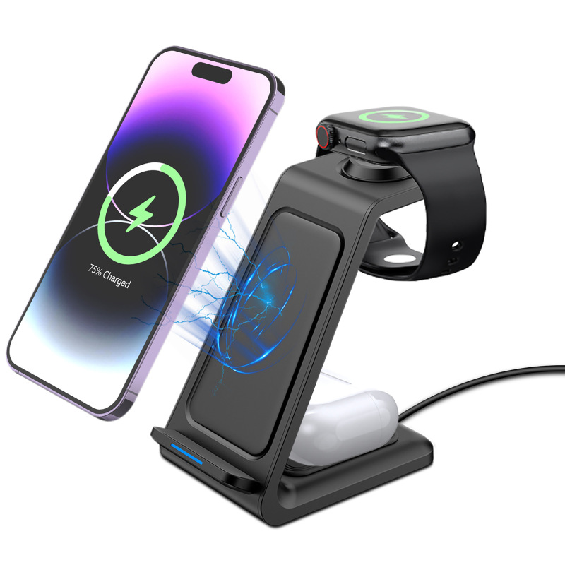 3-in-1 ワイヤレス充電器は、Huawei 携帯電話のワイヤレス充電、携帯電話スタンド、デスクトップ Apple 磁気スタンドに適しています。|undefined