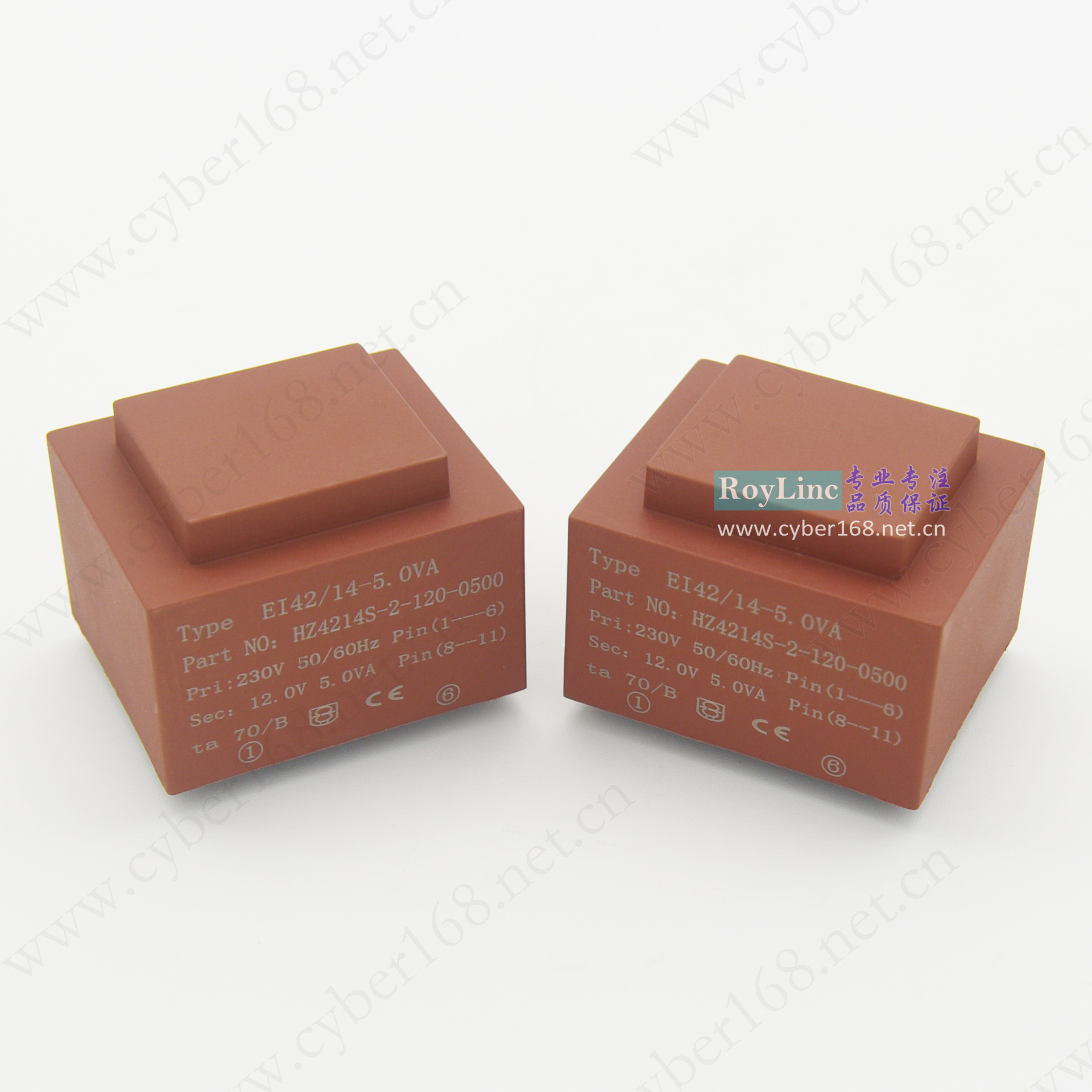 5VA 5W EI42/14.8 110V230V转12V24V CE IP67防水灌封小型变压器