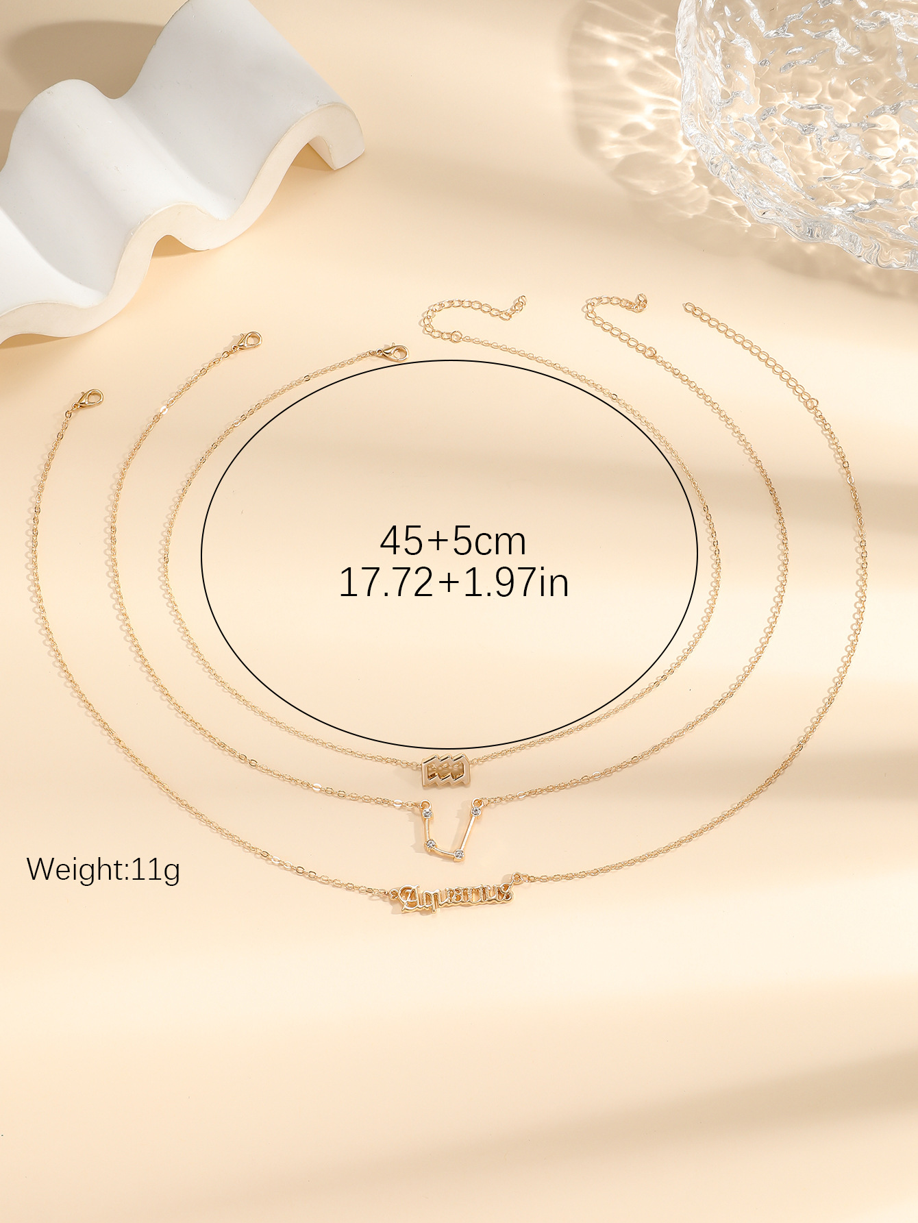 Women's Gender Casual Streetwear Constellation Alloy Inlay Zircon Women's Necklace