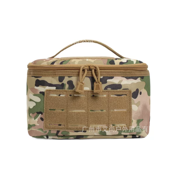 Cross-Border New Camouflage Outdoor Sports Tactical Waist Bag with Molle Attachment Function, Portable Hand-Held Storage Bag