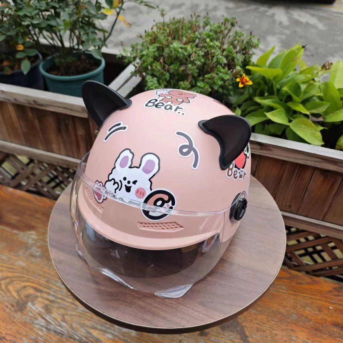 New national standard adult unbreakable electric motorcycle helmet for men and women, cute design, suitable for couples and best friends, with summer sun protection and breathable features