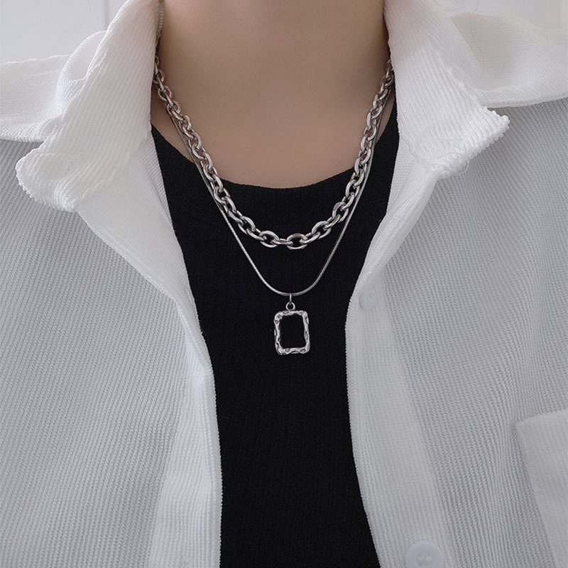 Fashion Heart Shape Titanium Steel Plating Necklace 1 Piece