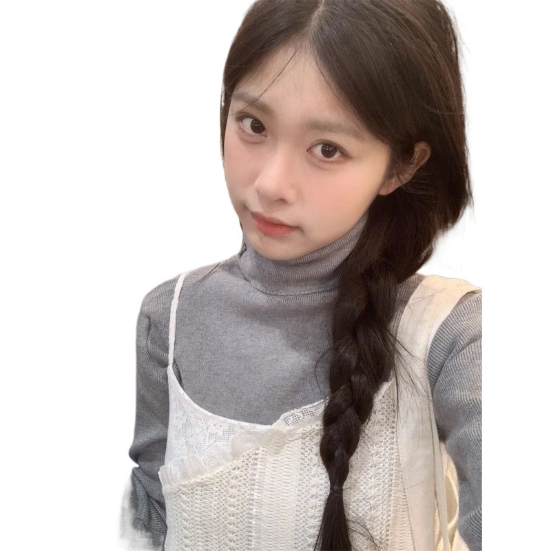 (2개) 디자인 센스 유행 화이트 레이스 슬링 원피스 여성 일본식 장착 베일 스커트 커버 스커트 내베이스 스커트