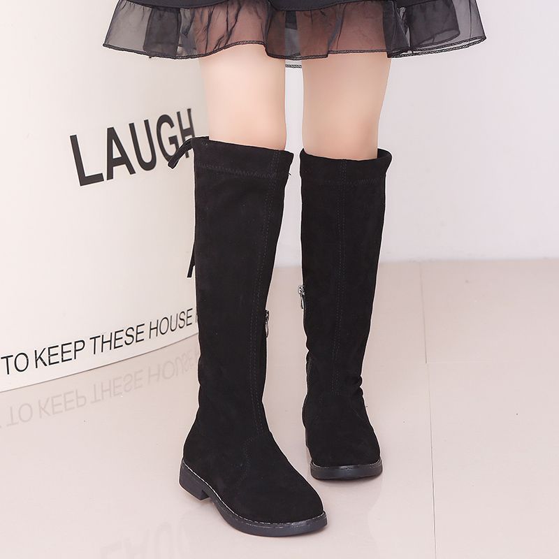 儿童靴子2025新款女童高筒靴秋冬季小公主过膝长靴二棉中大童棉靴