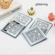 创意水钻镜面玻璃杯垫现货方形圆形红酒咖啡装饰垫简约风杯垫