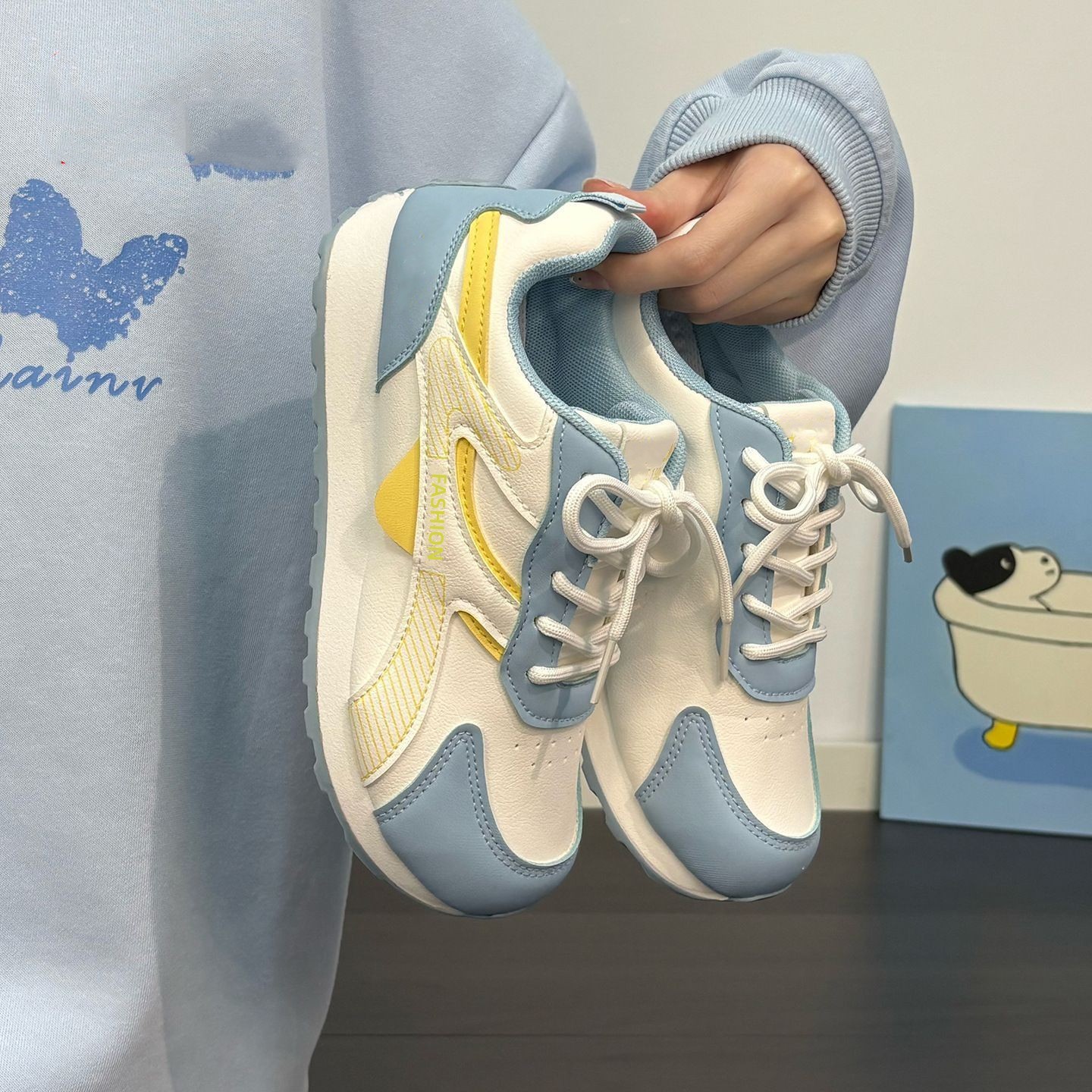 Zapatos Agan primavera y otoño superficies de cuero impermeables para mujeres corriendo viajes antideslizantes zapatos deportivos casuales de altura