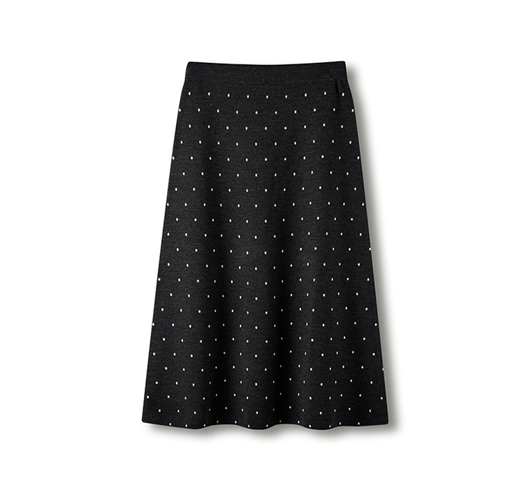 Chic GraceChic GraceChic GraceChic German Yangzi Yarn With Hanging Tag Xiaohe Fine Wool Polka Dot Round Neck Cardigan Polo Collar Sleeve Half_voghion.com