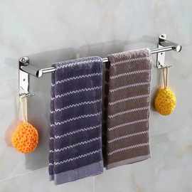 SUS304不锈钢工程毛巾架浴室毛巾单杆带钩卫生间浴巾架