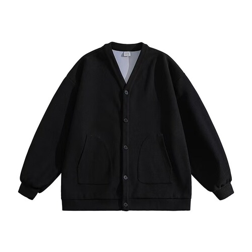 Waffle V-neck knitted jacket for men, 2025 new autumn coat, fashion brand, relaxed, worn for couples