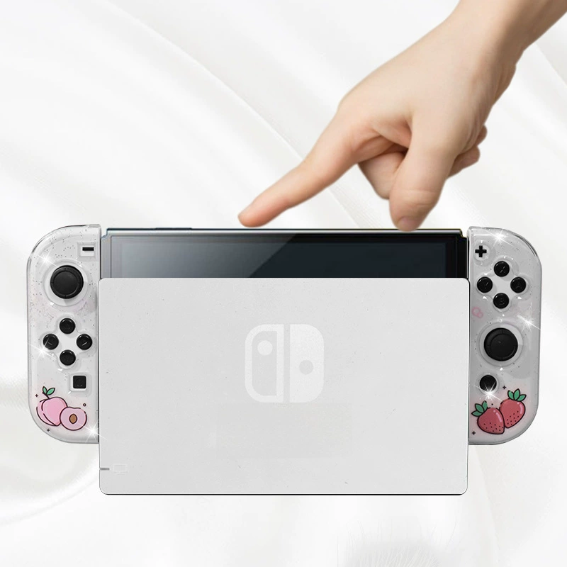 Защитный чехол Crystal для Nintendo SwitchOLED, мягкий чехол-рукав NS жесткий чехол PC+TPU силиконовый защитный рукав карбографичный рисунок
