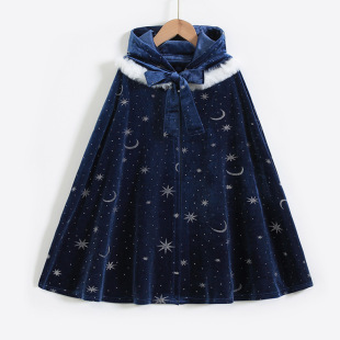 New Frozen princess cloak for girls New Elsa autumn and winter baby warm waistcoat dress up shawl