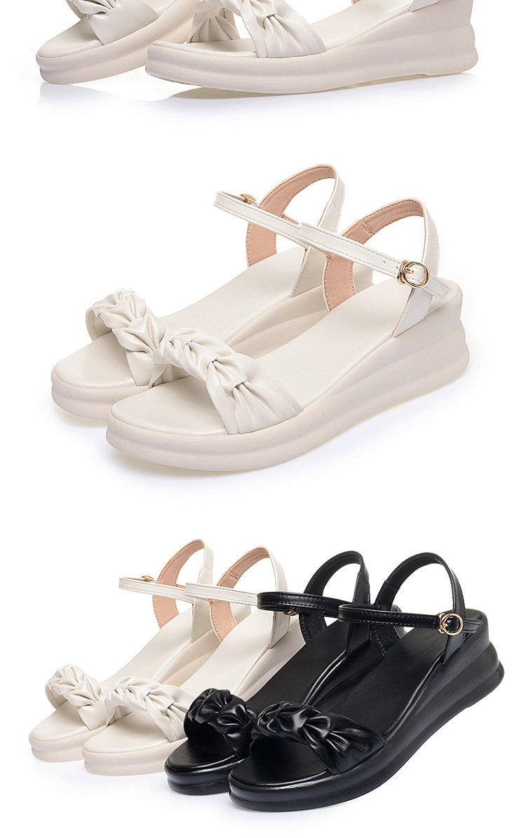 Sandal cao gót nữ hở mũi đế xuồng da thật, gót 9 cm, chống trượt nhẹ — màu đen chi tiết 17