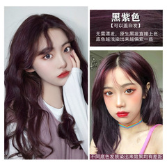 New Natural Black Hair Dye Covering Gray Hair, Black Tea Dark Brown Women's Natural Plant Pure DIY Hair Color Cream