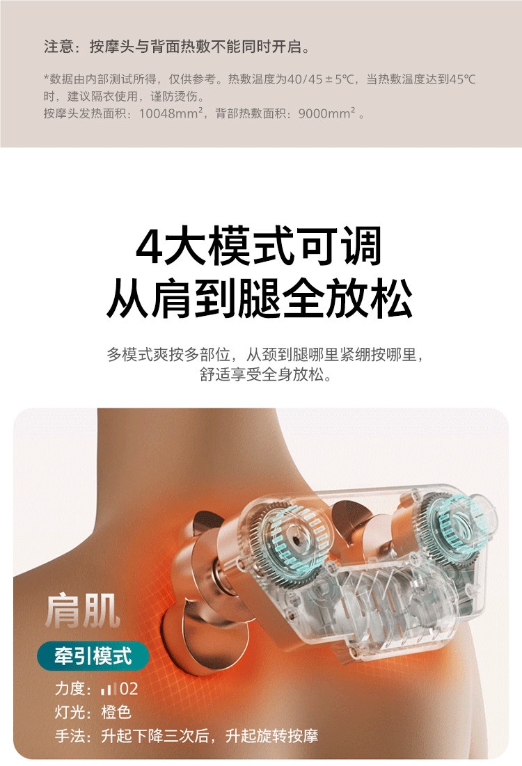 Philips waist massager, fully automatic kneading, whole body cervical spine massager, car back cushion, pillow, magical gift for men and women