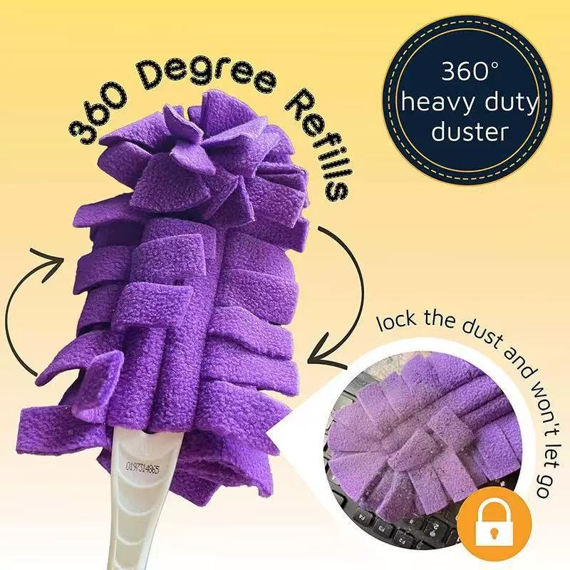 Dust Duster with Polar Fleece, 360-Degree Rotating Swiffer Cleaning Dust Duster, Microfiber Dry and Wet Dust Removal Accessories Handle Dust Duster with Polar Fleece, 360-Degree Rotating Swiffer Cleaning Dust Duster, Microfiber Dry and Wet Dust Removal Accessories Handle