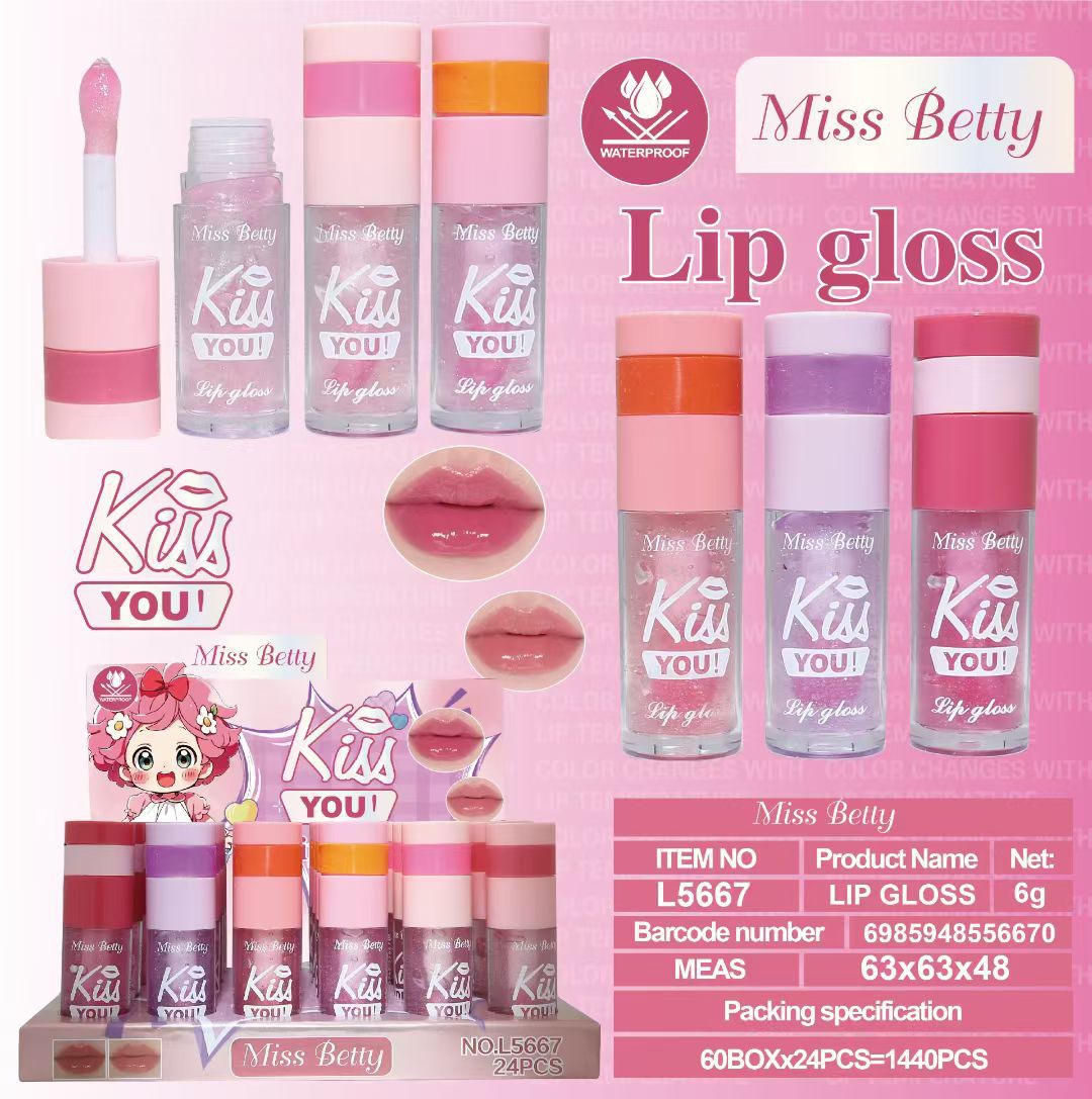 Curioso oso rosa dopamina gelatina de agua, protector de labios, aceite de lavado de labios, hidratante, base, emolvente labial, comercio exterior transfronterizo