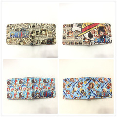 海賊王路飛草帽錢包男女卡包中學生男女PU短款零錢包皮錢夾卡包