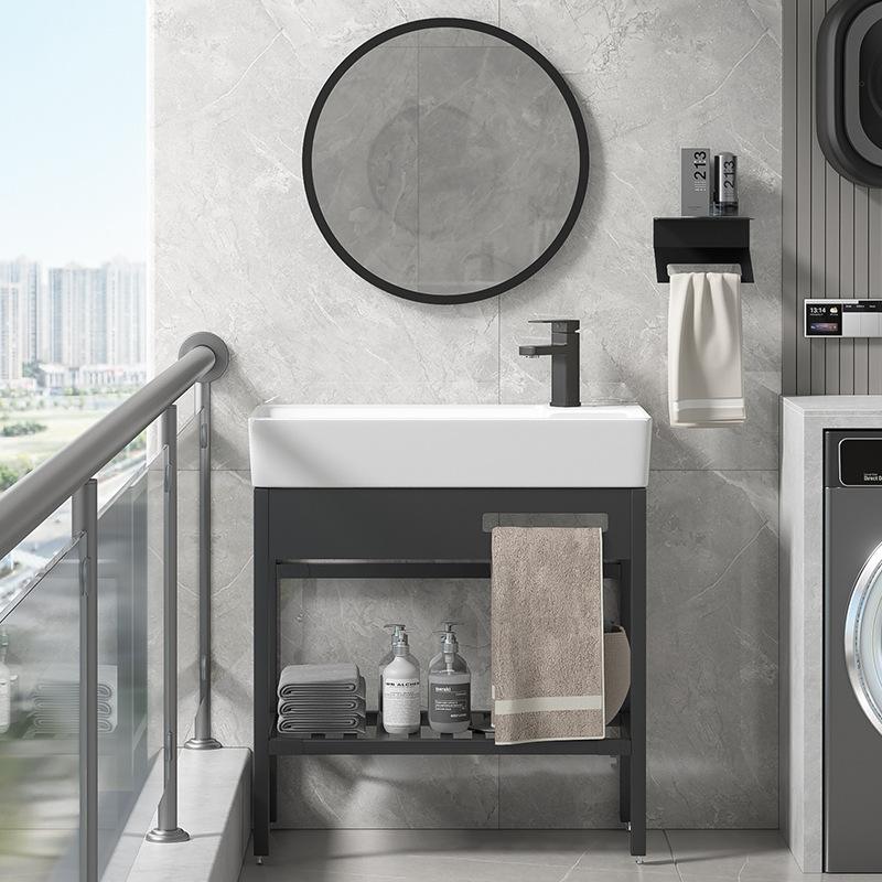lavabo controlado por balcón lavabo de acero inoxidable lavabo de piso de baño pequeño tipo