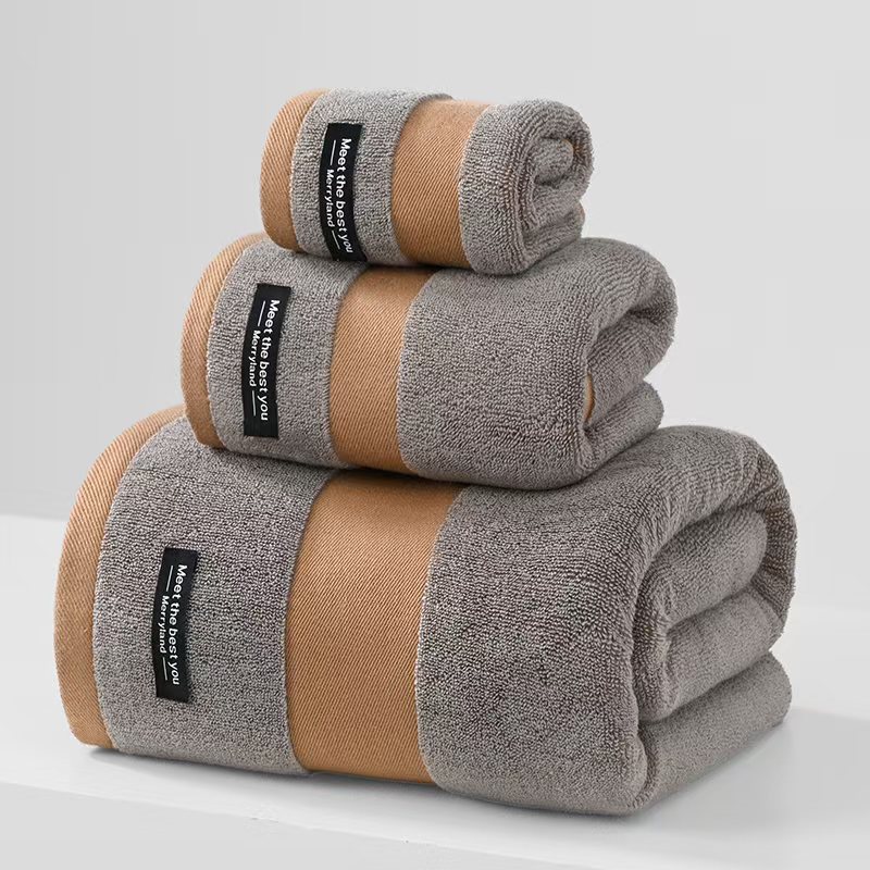 Toalla de baño, 100% algodón, clase A, grado materno-infantil, toalla de algodón puro al por mayor, adulto, gruesa, suave, absorbente, juego de dos piezas para el hogar y hotel