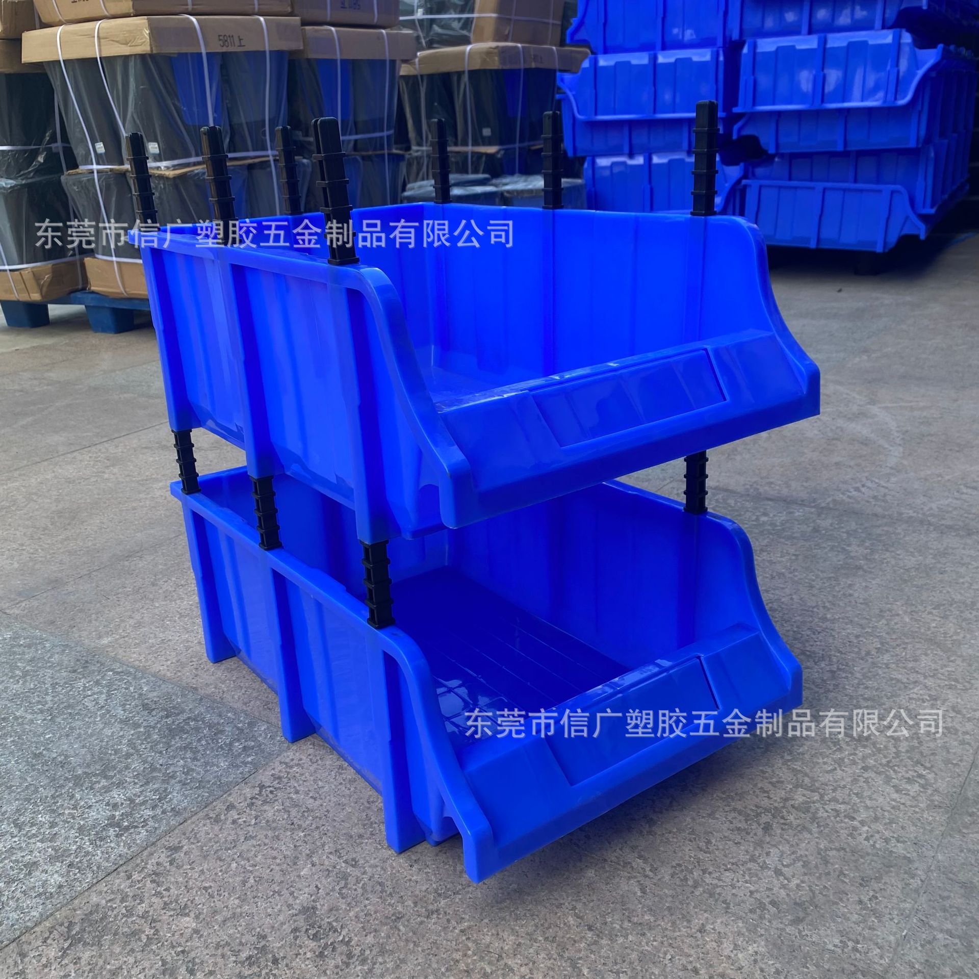 斜口物料盒加厚五金工具收纳盒螺丝盒塑料元件盒货架组合式零件盒