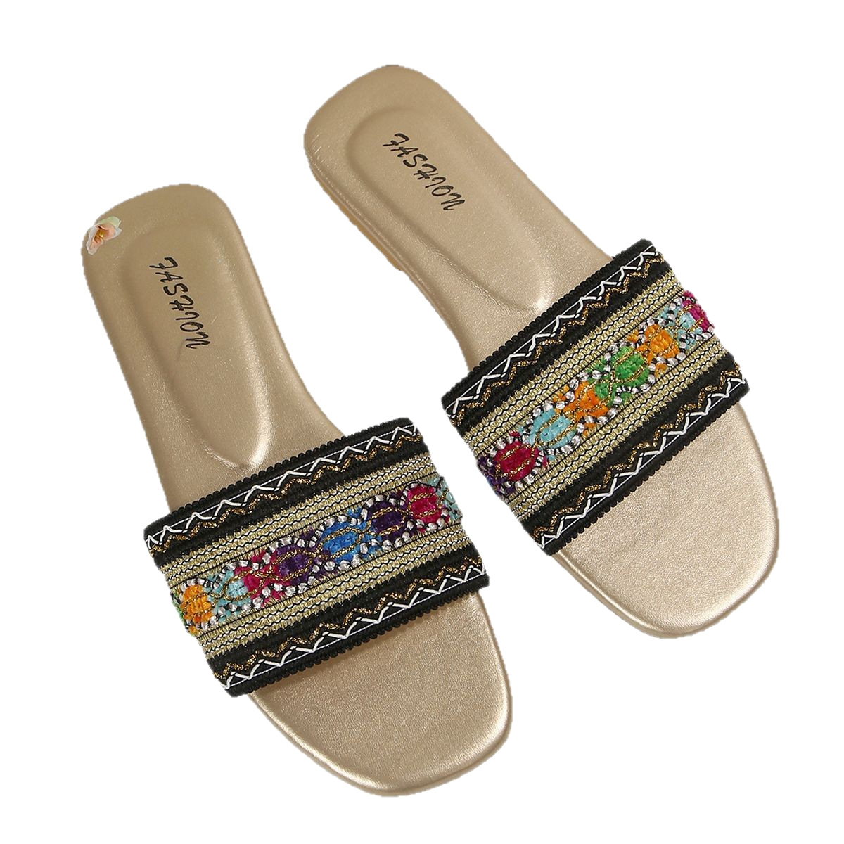 Zapatillas Planas Tejidas para Mujer, de Tejido y Caucho, Ligeras y Antideslizantes para Playa