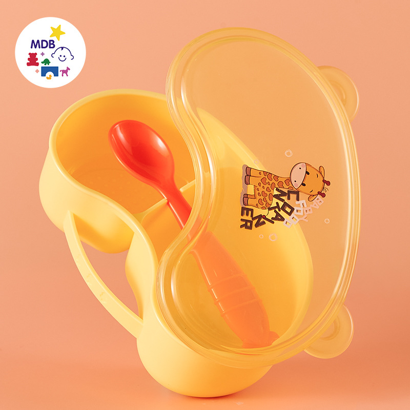 다채로운 보완 식품 그릇-노란색 기린