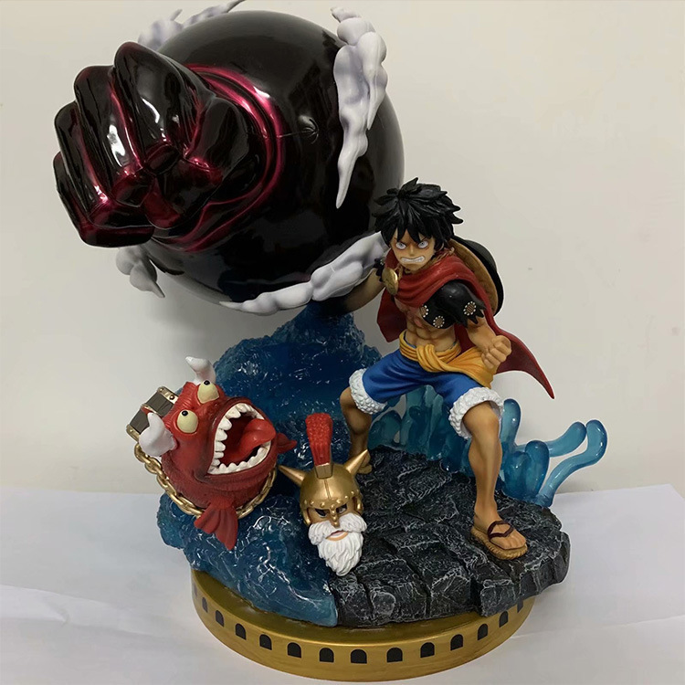 One Piece GK Arena Gladiator Luffy and Lucy Interchangeable Heads Super Large Scene Anime Figure Wholesale