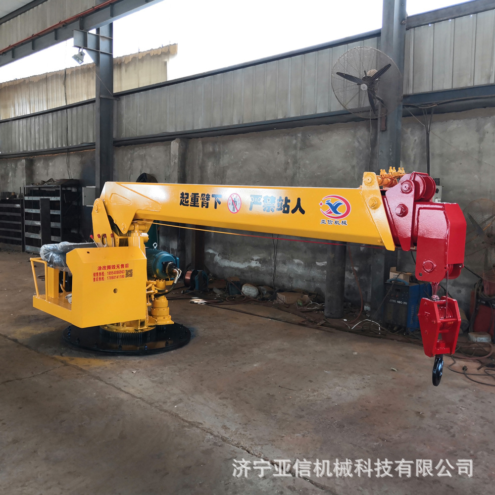 3吨固定式船用吊车 电动伸缩臂船吊 码头港口起重机