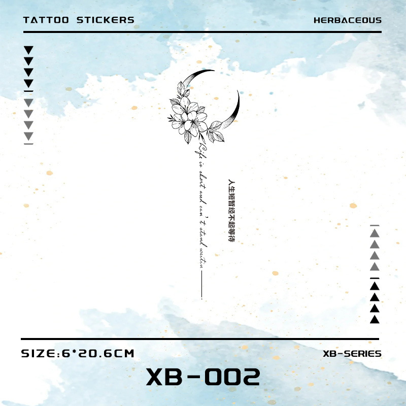 Moon Flowers Back Back Spine Spine Long Terms Herbal Juice Tattoo Stickers Semi-permanent Waterproof Lasting for Men and Women Moon Flowers Back Back Spine Spine Long Terms Herbal Juice Tattoo Stickers Semi-permanent Waterproof Lasting for Men and Women