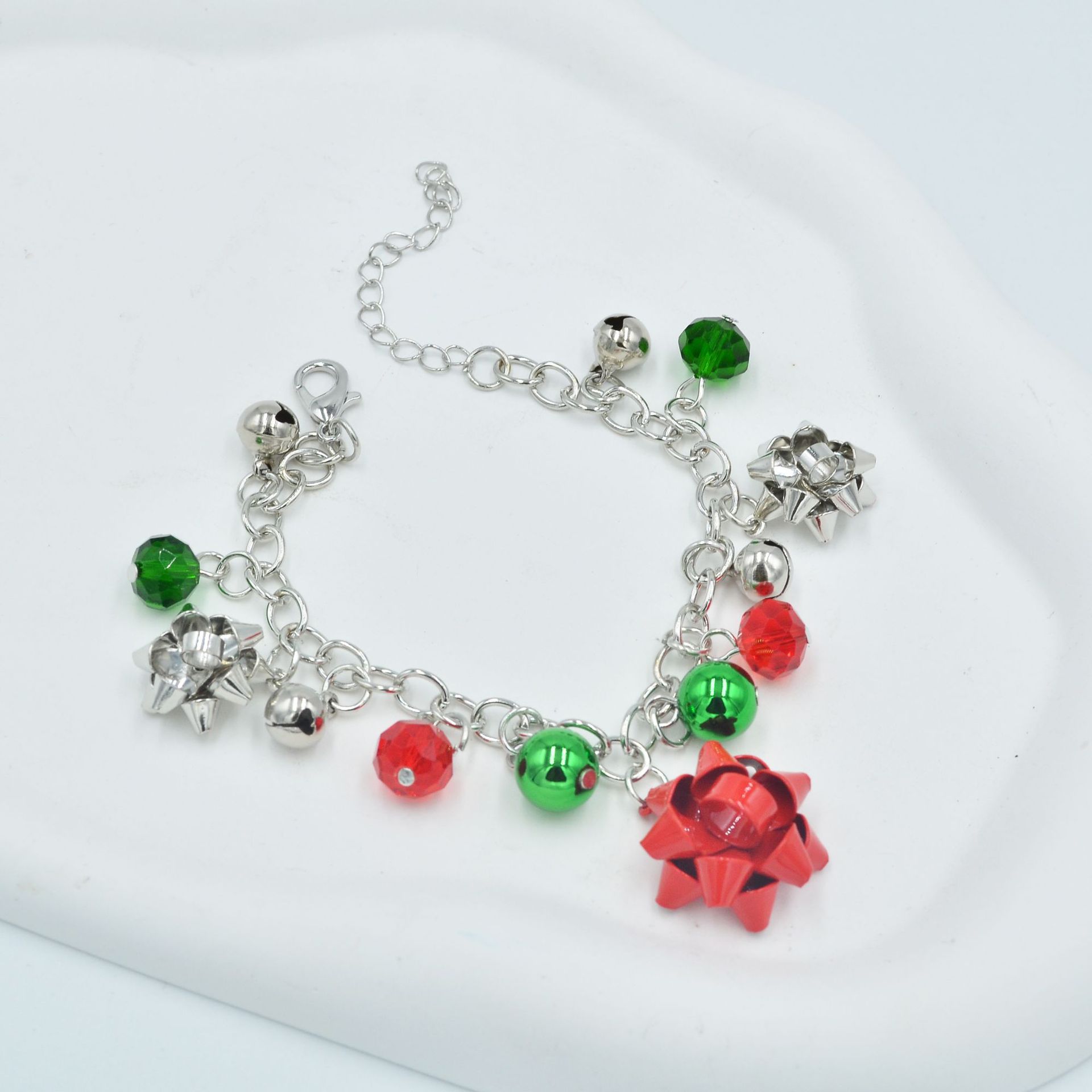 Europeo y americano transfronterizo nuevo collar de Navidad traje flor color campana collar pulsera pendientes joyería de Navidad