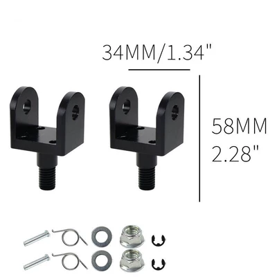 Modified Surron Light Bee Accessories Left and Right Pedal Bracket Pedal Connection Bracket Pedal Fork (Motorcycle pedals) - black
