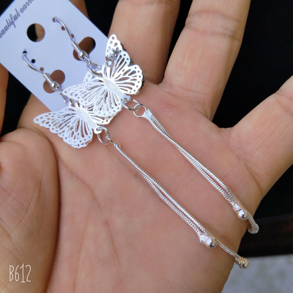 新款热销新款蝴蝶结长款流苏耳环时尚夸张女士树叶耳坠耳线满包邮