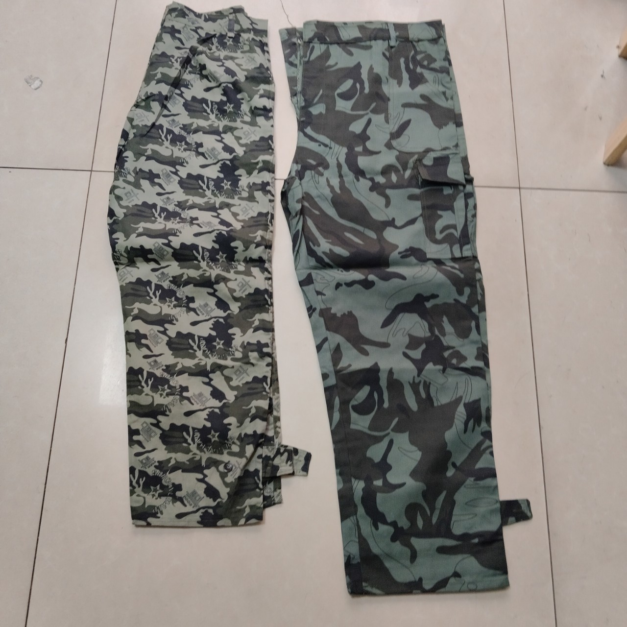 Autumn camouflage trousers for work