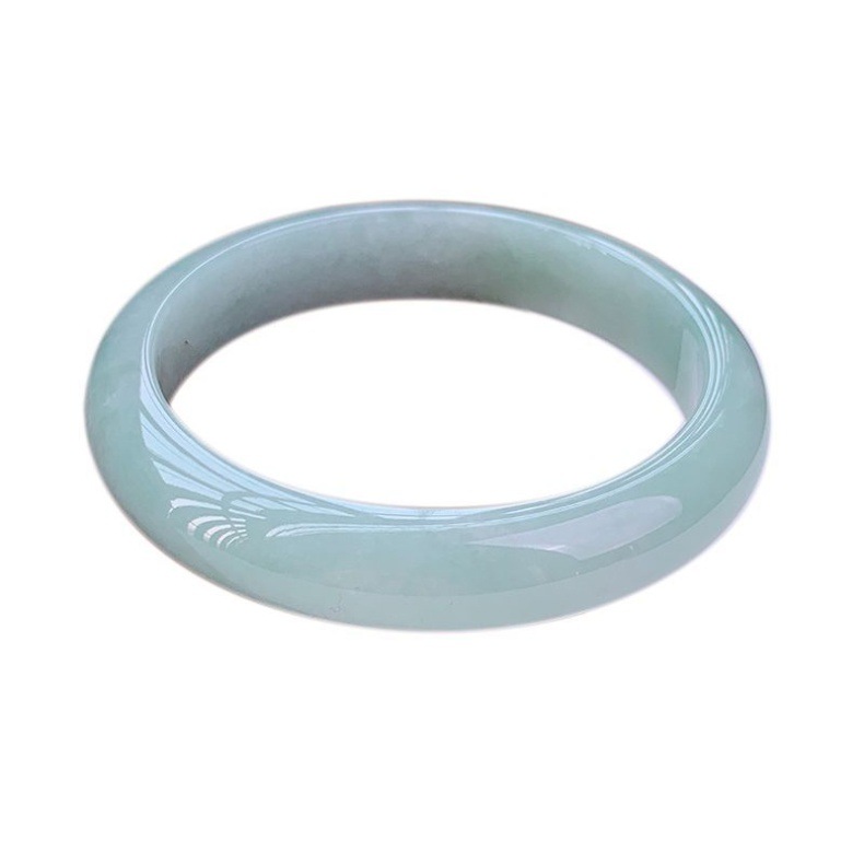 Vòng tay ngọc bích Miến Điện loại A hàng thật dạng tròn và dẹt (53–64 mm) — [Cổ điển] 53-54mm, [Cổ điển] 61-62mm, [Cổ điển] 55-56mm, [Cổ điển] 59-60mm chi tiết 5