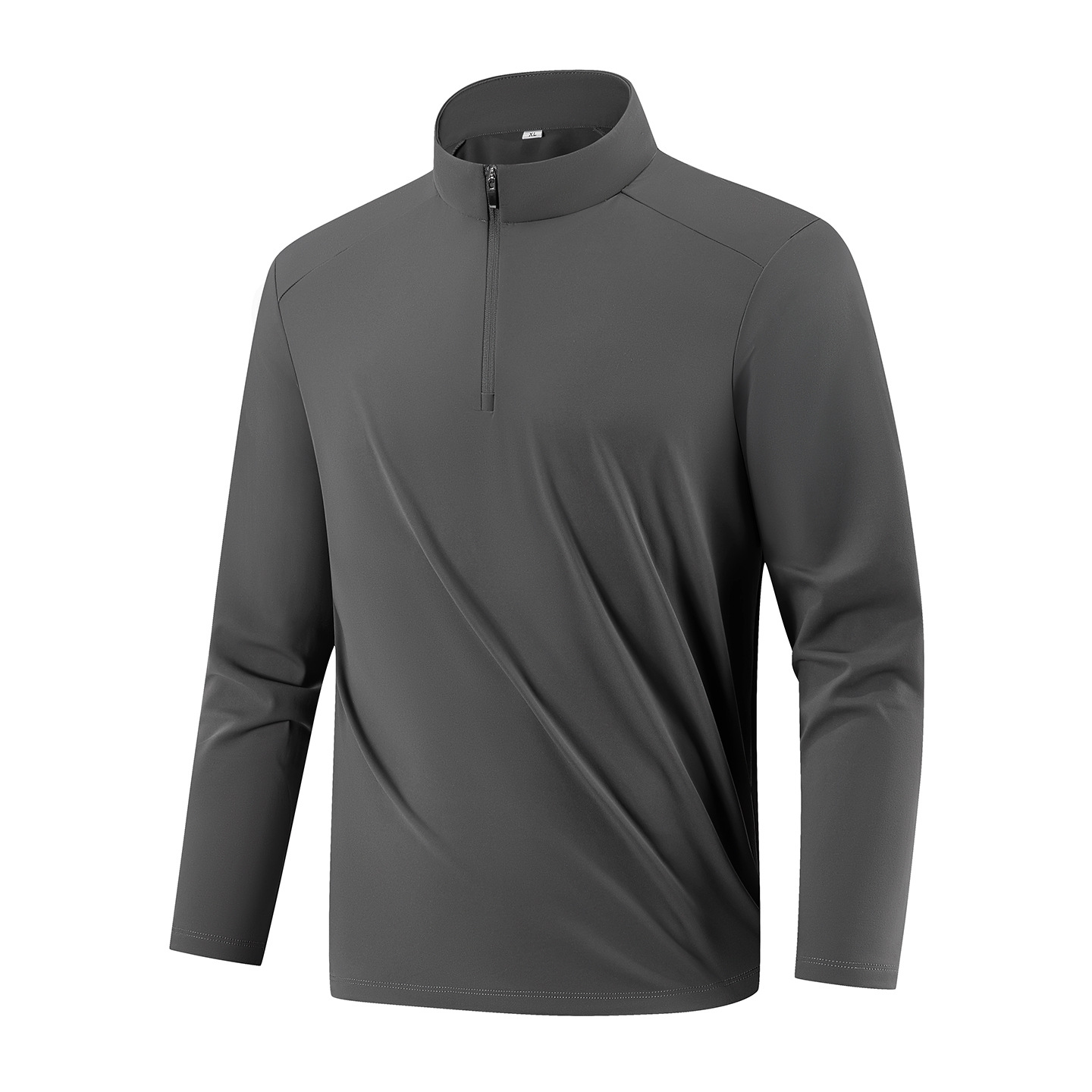 Bird's style round-neck men's trendy casual versatile comfortable base shirt, fashionable stand-up collar for outdoor sports