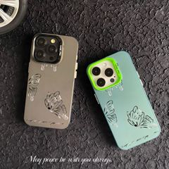 漸變蝴蝶適用蘋果15Promax手機殼iphone14防摔13高級12簡約IMD新