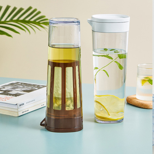 Cold water kettle with filter, household cool boiled water bottle, high temperature resistant kettle, large capacity teapot, refrigerator cold kettle