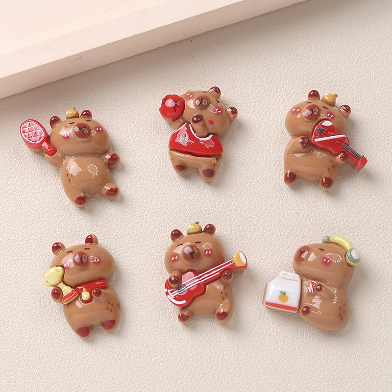 Cartoon DIY Resin Accessories Musician Small Leather Cream Glue Handmade Hairpin Mobile Phone Case Shoe Buckle Accessories