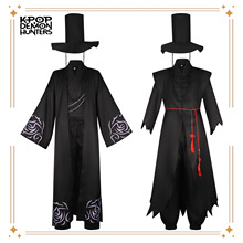 K-POP猎魔男团沙加男孩秦宇cos男团贝比黑色打歌服cosplay服装