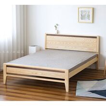 全新低价[西厢床]原创简约实木双人床黑胡桃榫卯次卧单人儿童床