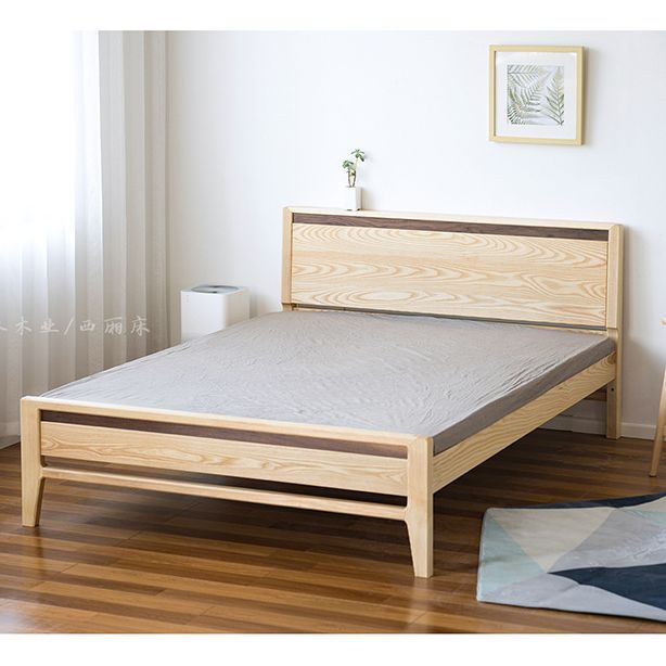 全新低价[西厢床]原创简约实木双人床黑胡桃榫卯次卧单人儿童床