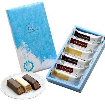 Japan Imported snacks Hokkaido chocolate Sandwich Granville biscuit Valentine's Day Box 6