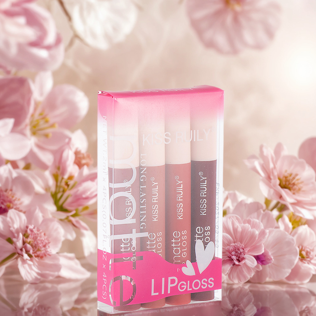 Cross-border Makeup 12-piece matte non-stick cup lip gloss set, European and American style liquid lipstick velvet waterproof lip gloss for export Specification drawing