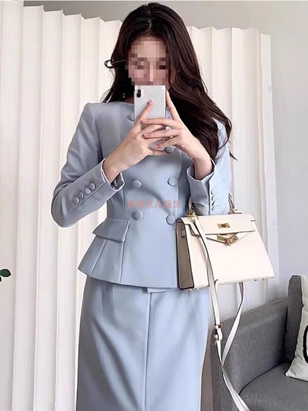 御姐风西装套裙女2025春秋款职业气质一整套主持白领小洋装两件套|undefined