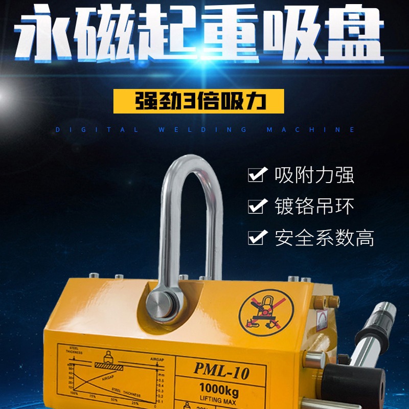 强力型永磁起重器2000KG机床永磁吸盘磁铁磨具吸盘钢板吸盘磁力吊